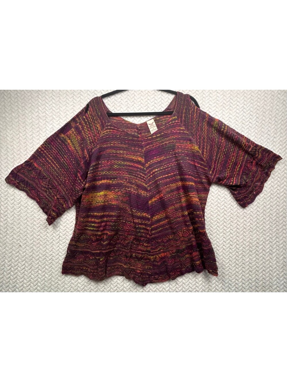 Faded Glory Women's 3X Multicolor Acrylic Knit Sweater